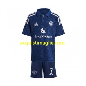 Divisa di Calcio Manchester United Beckham 7 Bambino Trasferta 2024/2025